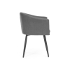 Стул на металлокаркасе Валета темно-серый / черный
