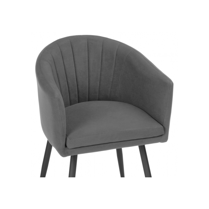 Стул на металлокаркасе Валета темно-серый / черный