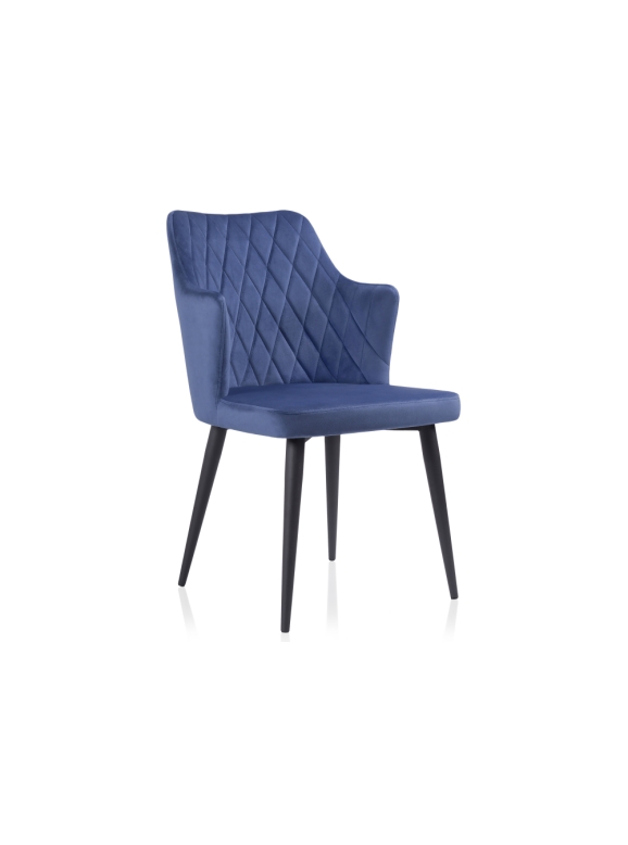 Стул на металлокаркасе Velen dark blue