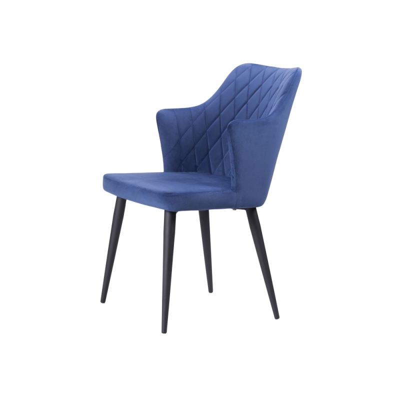 Стул на металлокаркасе Velen dark blue