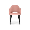 Стул на металлокаркасе Vener coral / black