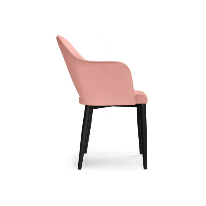 Стул на металлокаркасе Vener coral / black