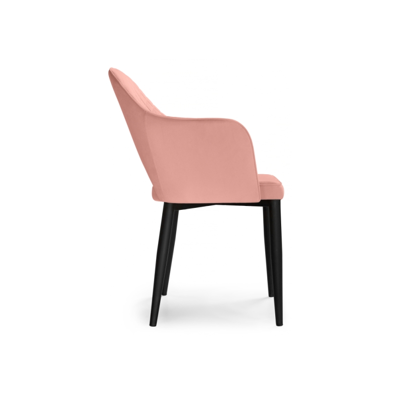 Стул на металлокаркасе Vener coral / black