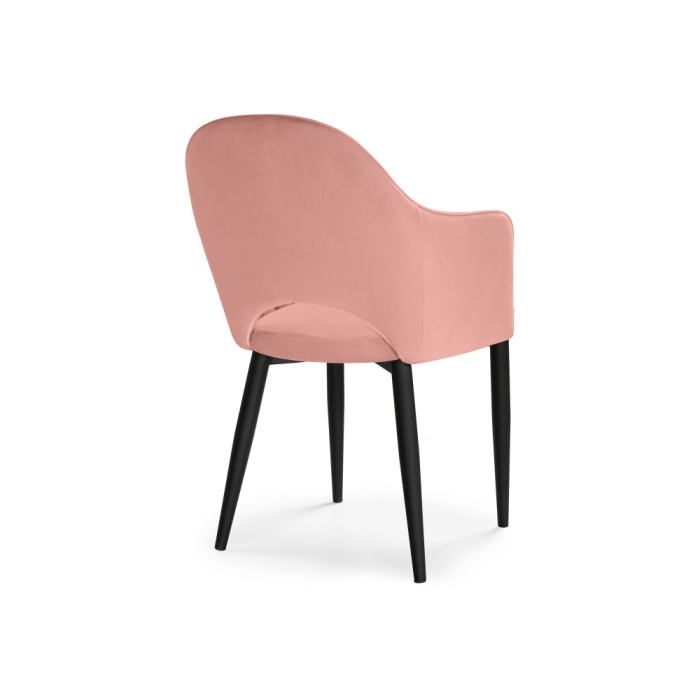 Стул на металлокаркасе Vener coral / black