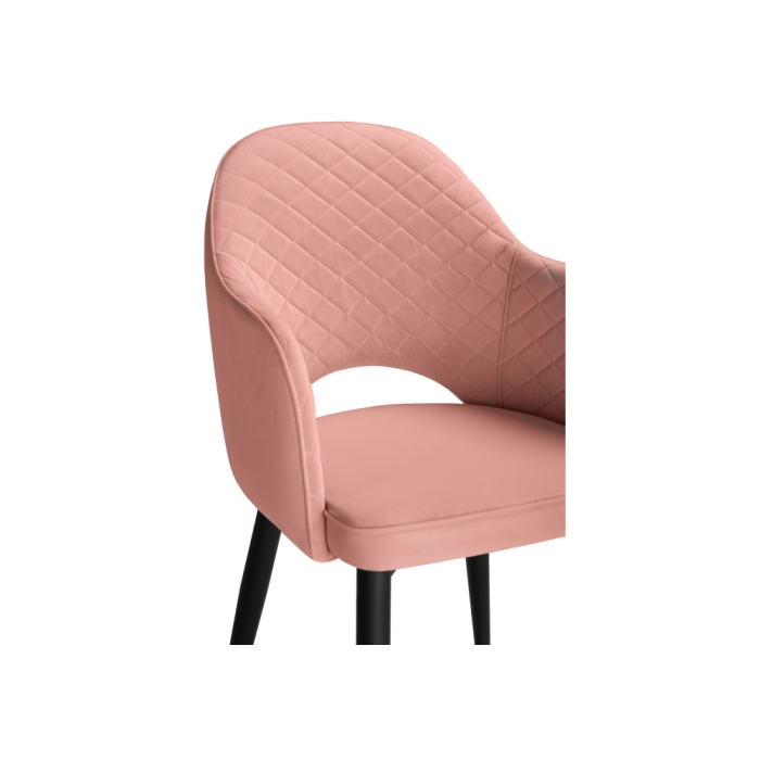 Стул на металлокаркасе Vener coral / black