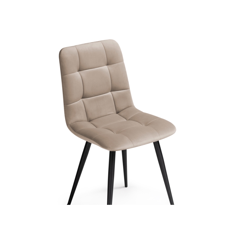 Стул на металлокаркасе Чилли К бежевый / черный