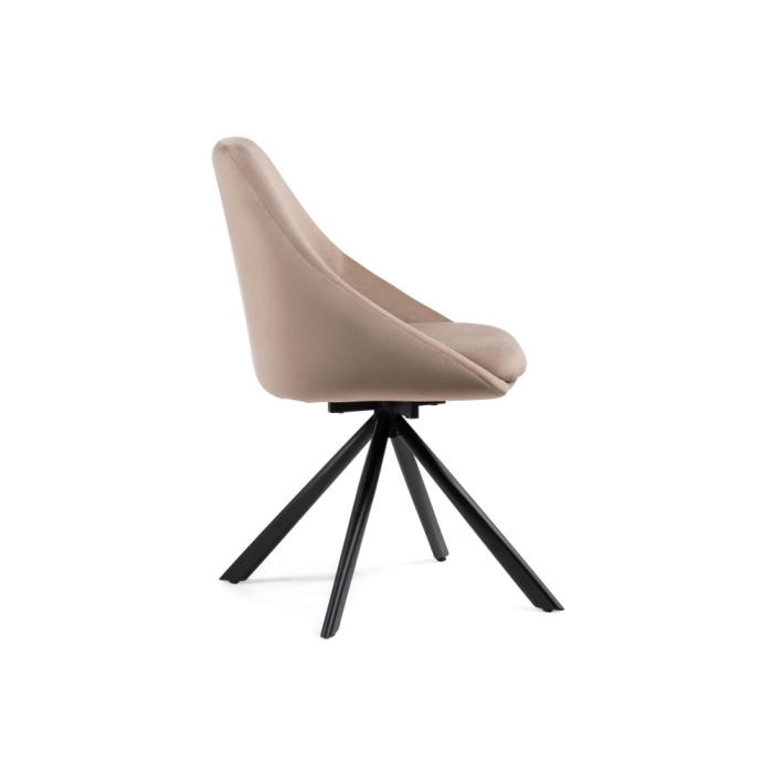 Стул на металлокаркасе Окленд крутящийся латте / черный