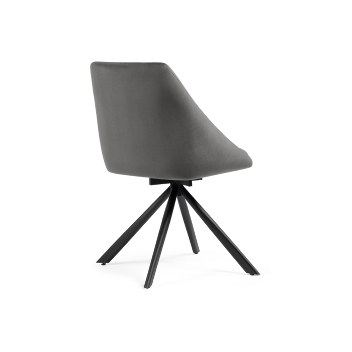 Стул на металлокаркасе Окленд крутящийся серый / черный