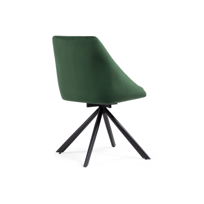 Стул на металлокаркасе Окленд крутящийся темно-зеленый / черный