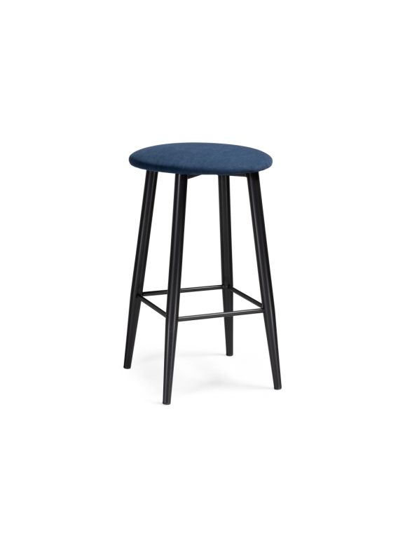 Барный стул Гангток темно-синий / черный матовый