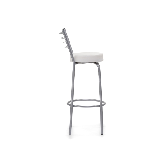 Барный стул Kuroda белый полимер / светлый мусс