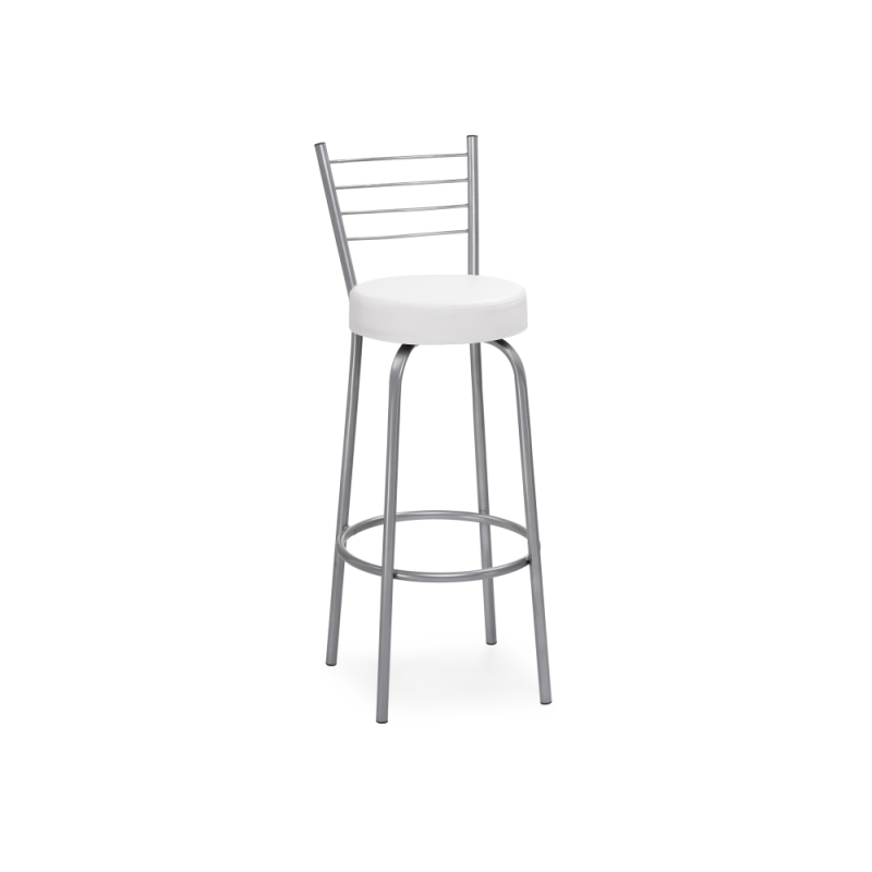 Барный стул Kuroda белый полимер / светлый мусс