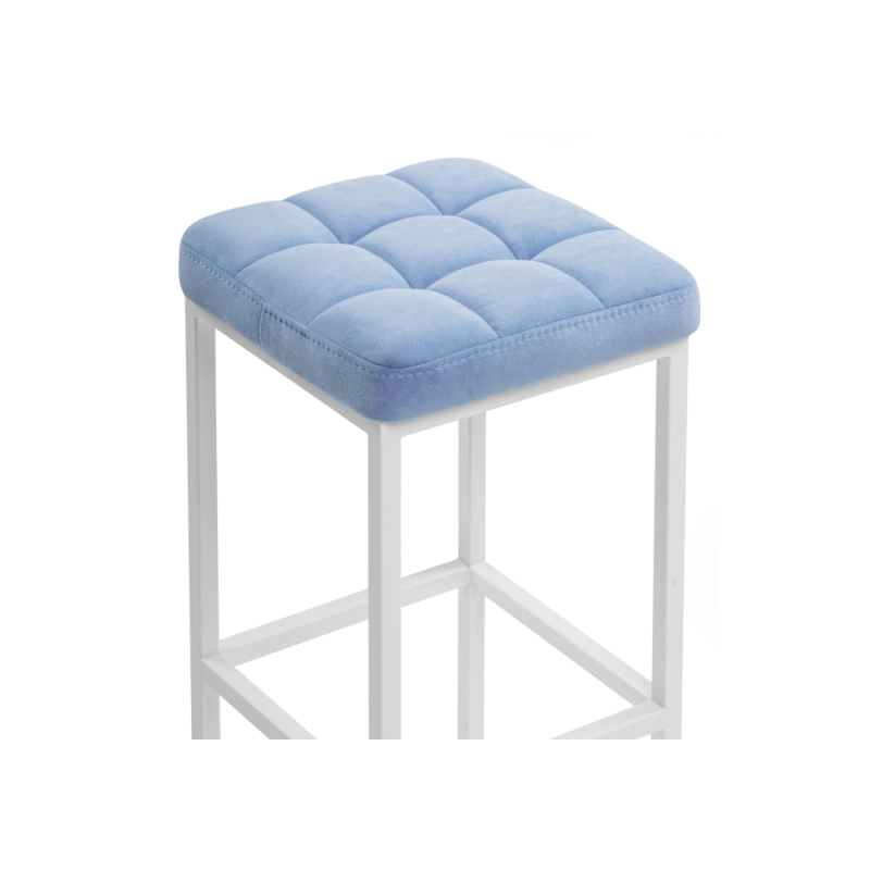 Барный стул Лофт катания дасти блю / белый матовый