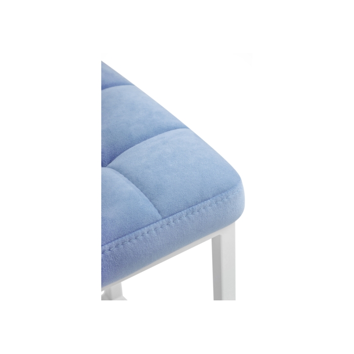 Барный стул Лофт катания дасти блю / белый матовый