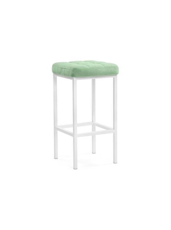 Барный стул Лофт катания минт / белый матовый