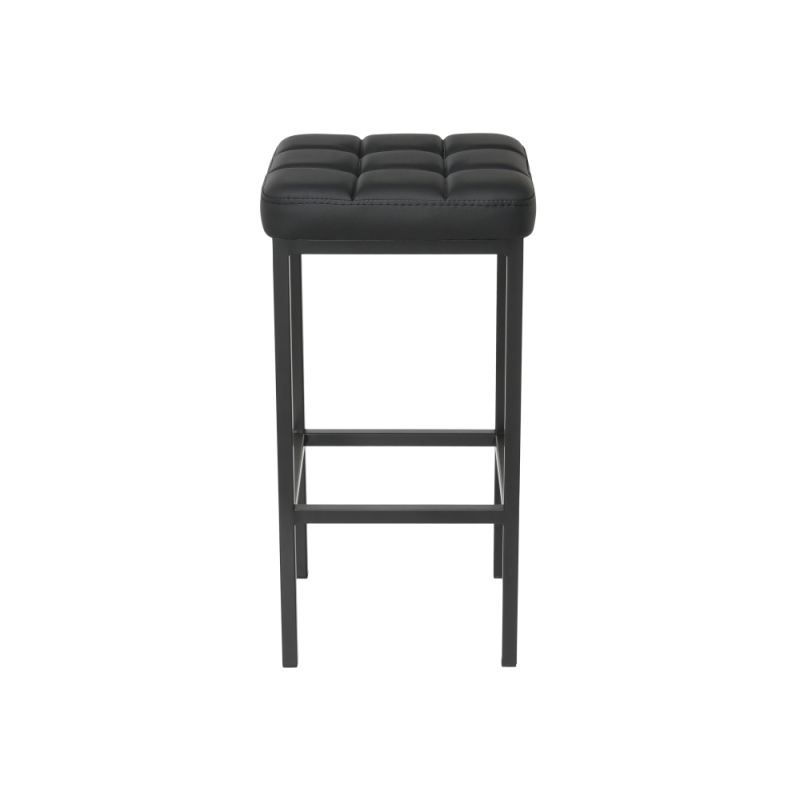 Барный стул Лофт кожзам d6 / черный матовый