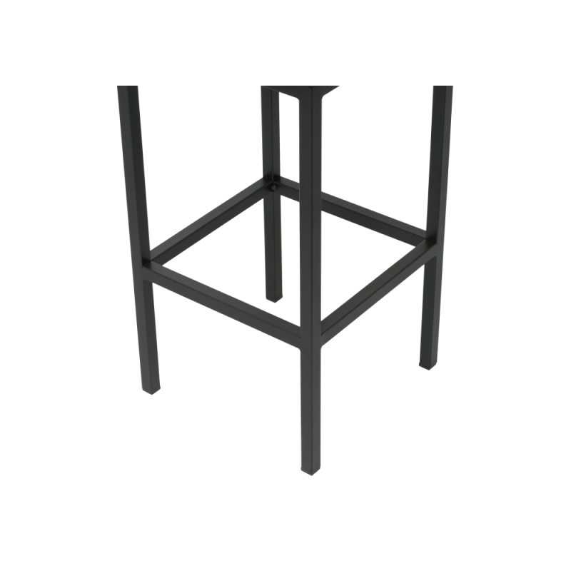 Барный стул Лофт кожзам d6 / черный матовый