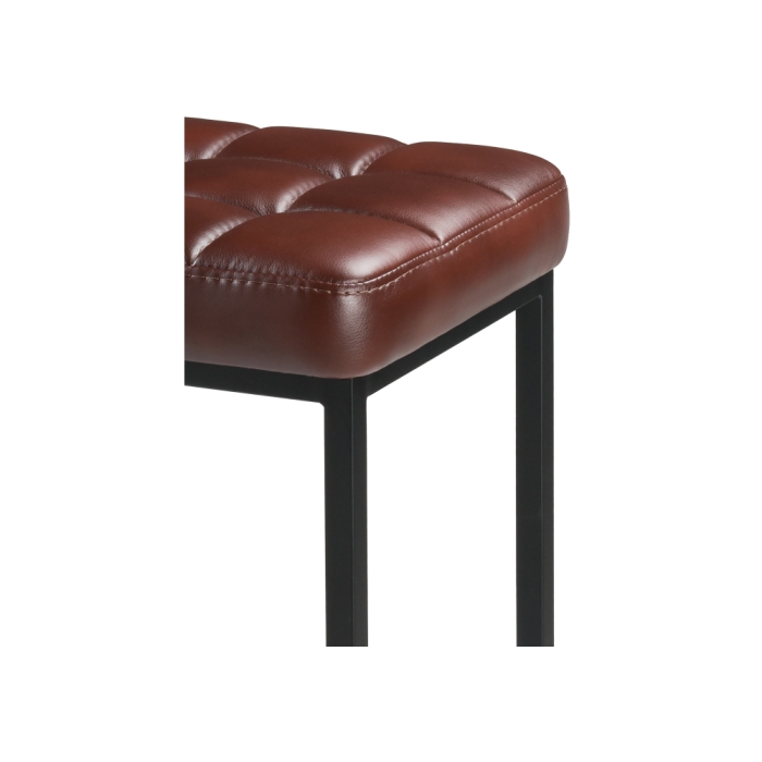 Барный стул Лофт кожзам мустанг браун / черный матовый