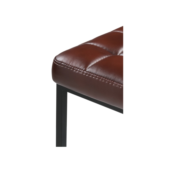 Барный стул Лофт кожзам мустанг браун / черный матовый
