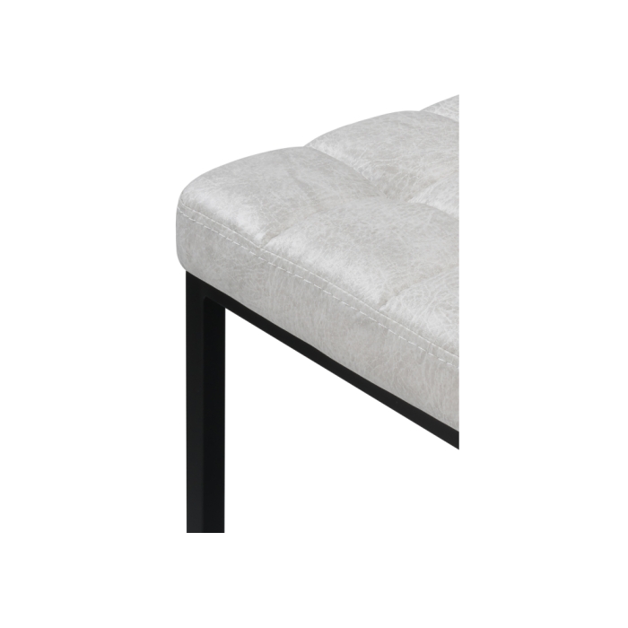 Барный стул Лофт кожзам серый мрамор / черный матовый