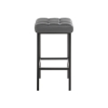 Барный стул Лофт кожзам темно-серый / черный матовый