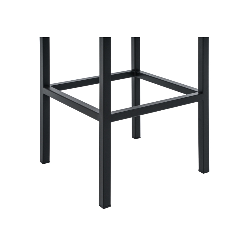 Барный стул Лофт кожзам темно-серый / черный матовый