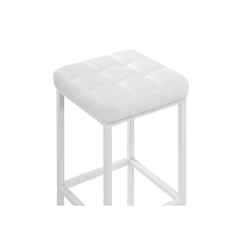 Барный стул Лофт линкольн белый / белый матовый