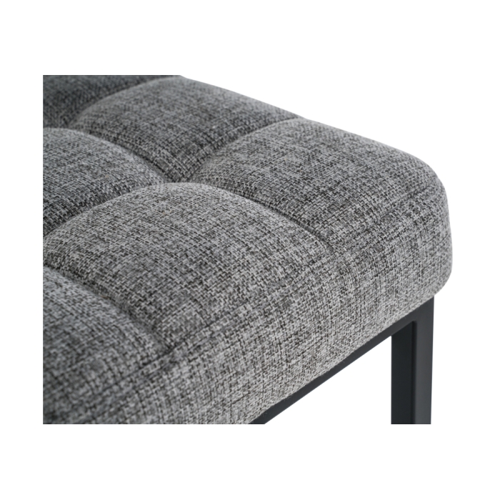 Барный стул Лофт рогожка графит / черный матовый