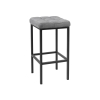 Барный стул Лофт ткань канди грей / черный матовый
