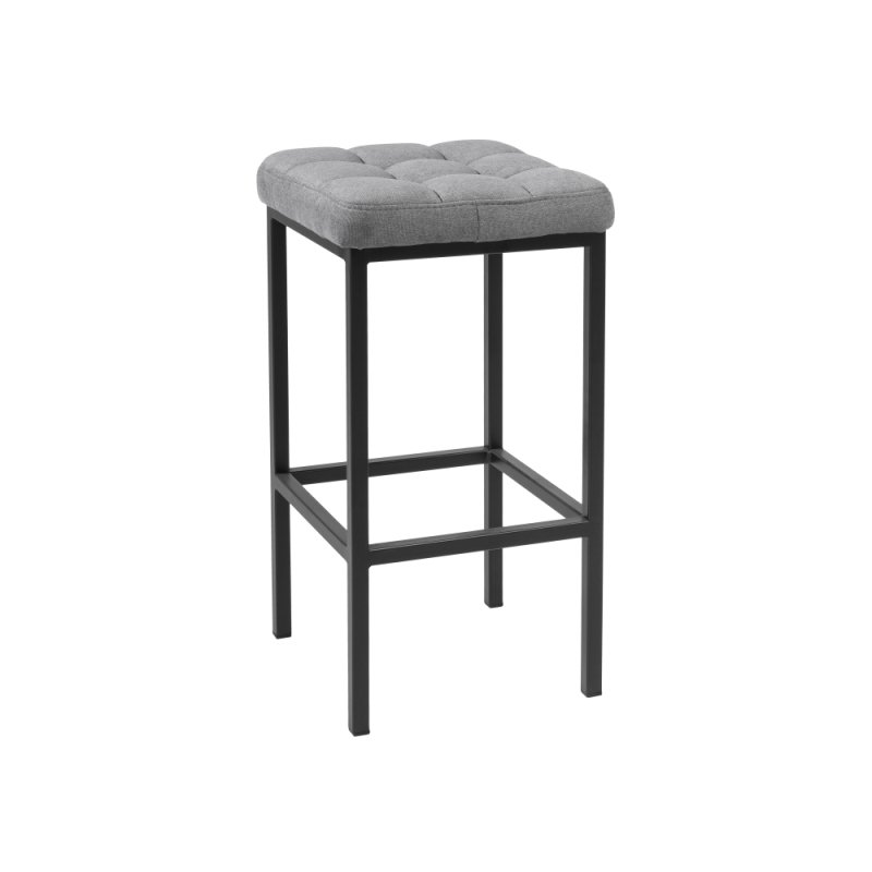 Барный стул Лофт ткань канди грей / черный матовый
