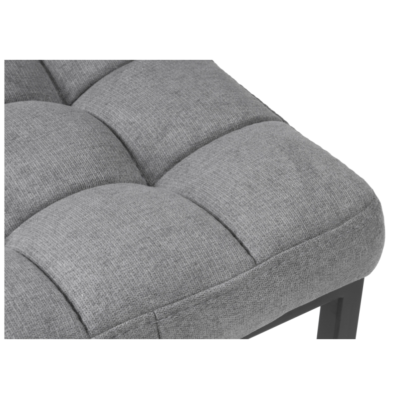 Барный стул Лофт ткань канди грей / черный матовый