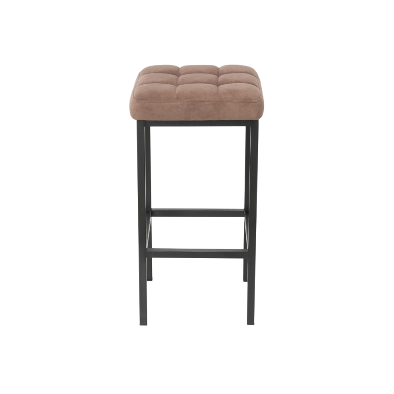 Барный стул Лофт ткань катания корица / черный матовый