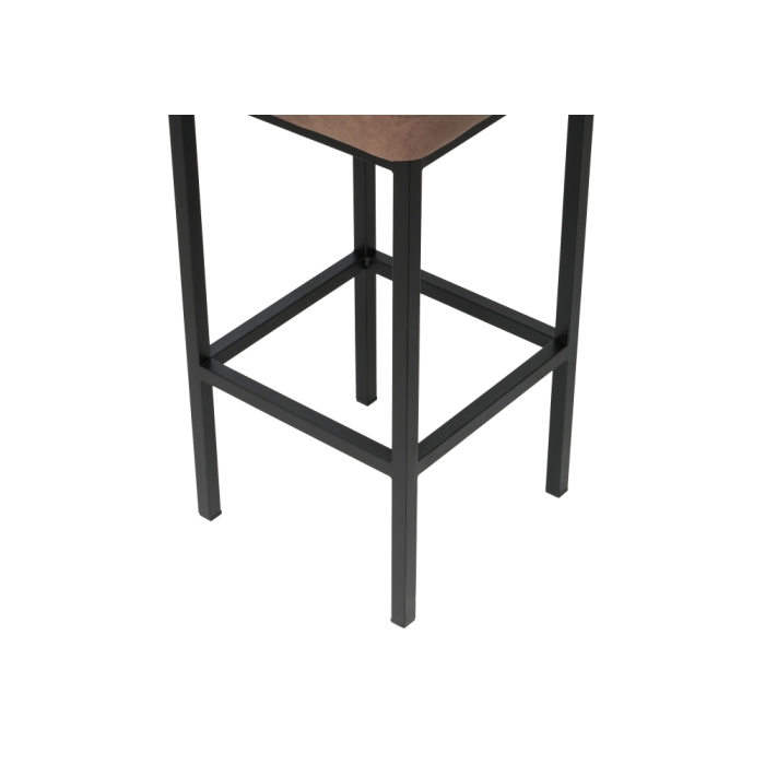 Барный стул Лофт ткань катания корица / черный матовый