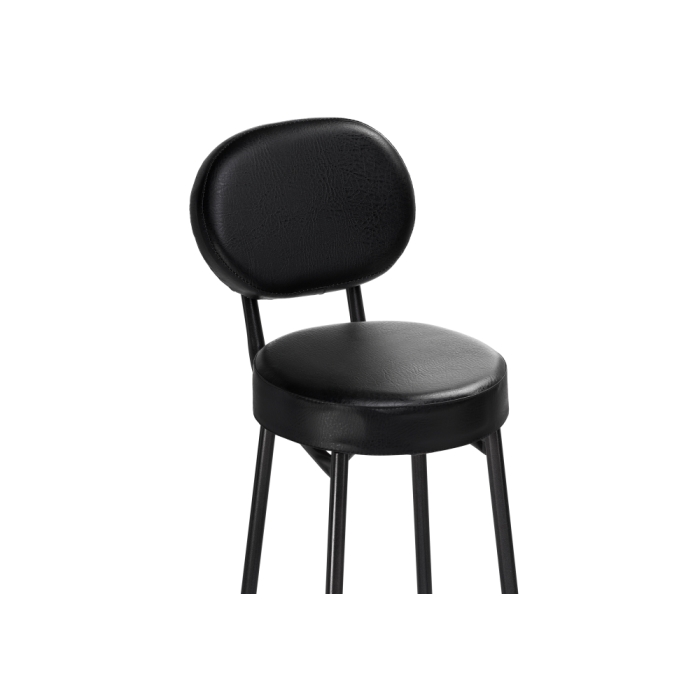 Барный стул Satearant черный полимер / темный мусс