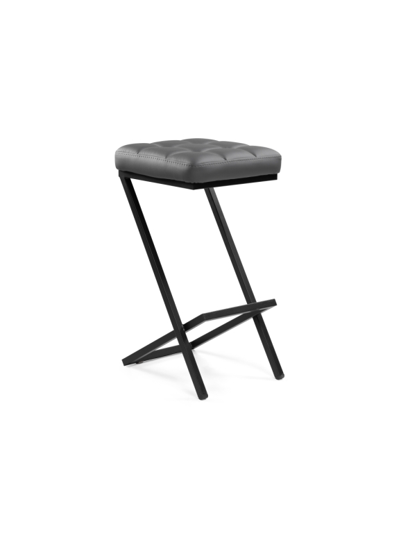 Полубарный стул Амаури темно-серый / черный матовый