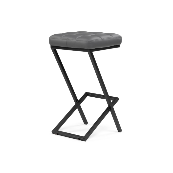 Полубарный стул Амаури темно-серый / черный матовый