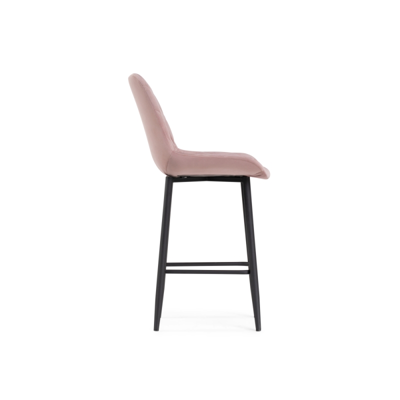 Полубарный стул Баодин К Б/К розовый / черный