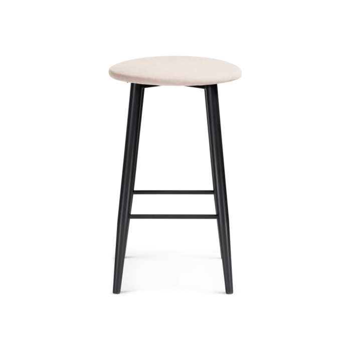 Полубарный стул Гангток катания айвори / черный матовый