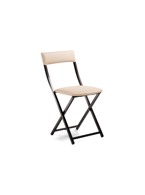 Стул на металлокаркасе Elevis ваниль крап / темный мусс