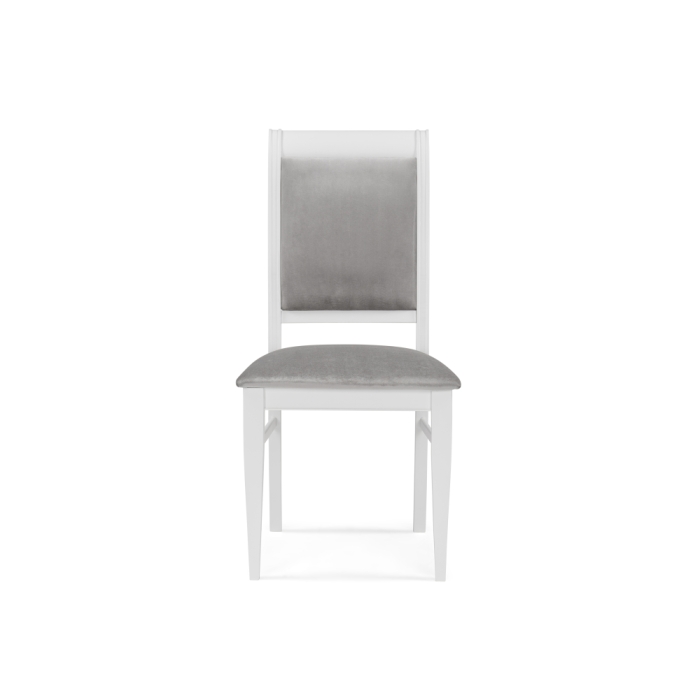 Деревянный стул Авелин серый велюр / белый