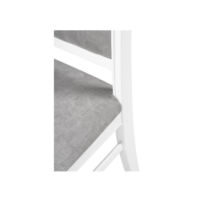 Деревянный стул Авелин серый велюр / белый