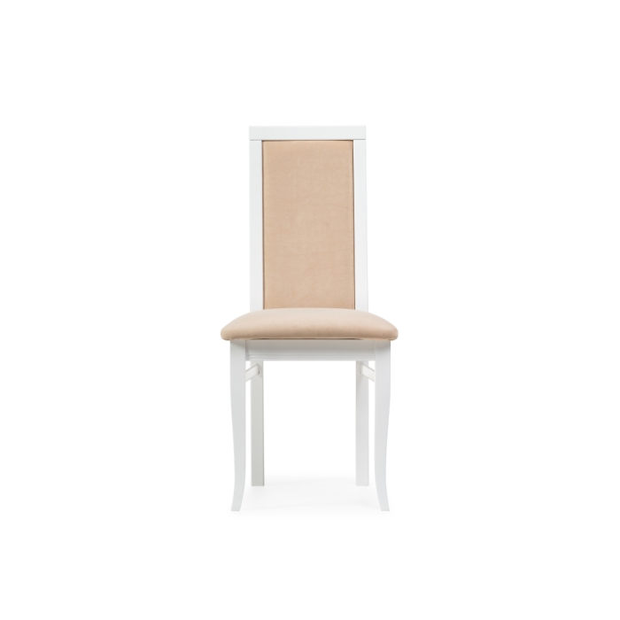 Деревянный стул Давиано бежевый велюр / белый