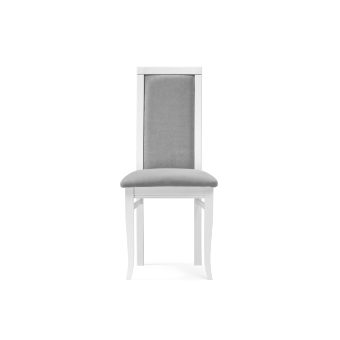 Деревянный стул Давиано серый велюр / белый