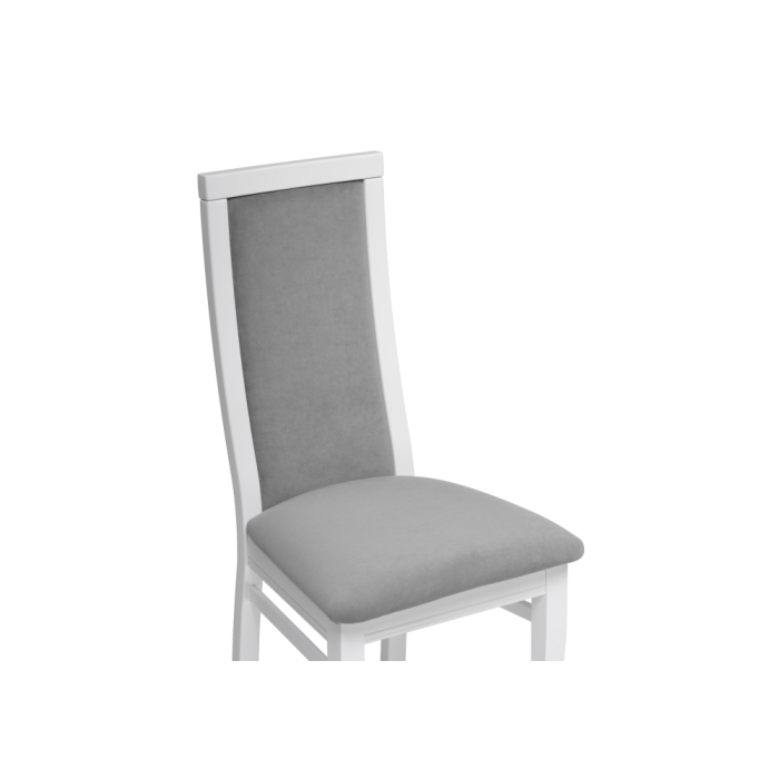 Деревянный стул Давиано серый велюр / белый