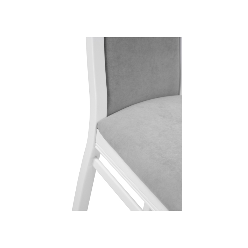 Деревянный стул Давиано серый велюр / белый