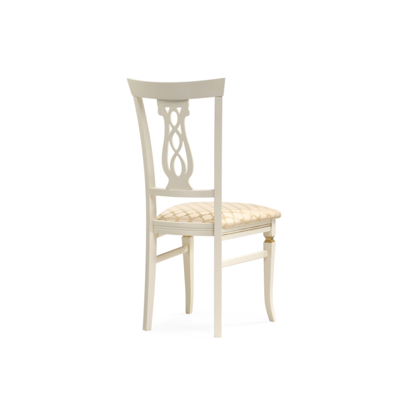 Деревянный стул Флавиан слоновая кость / золото