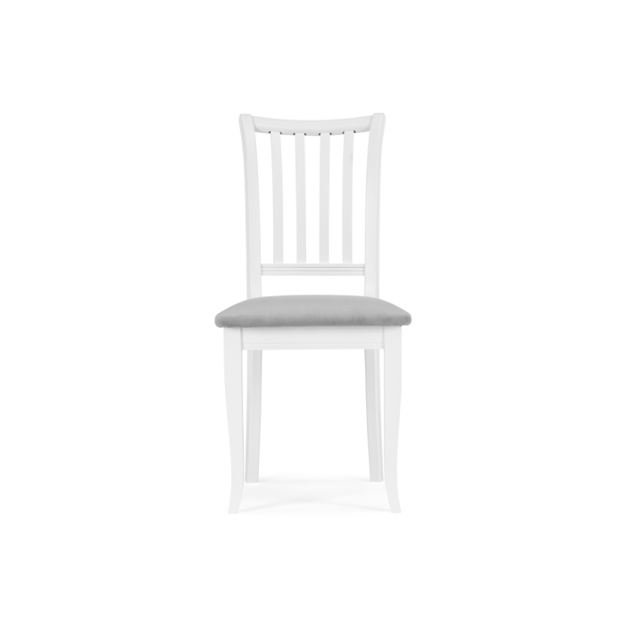Деревянный стул Фрезино серый велюр / белый