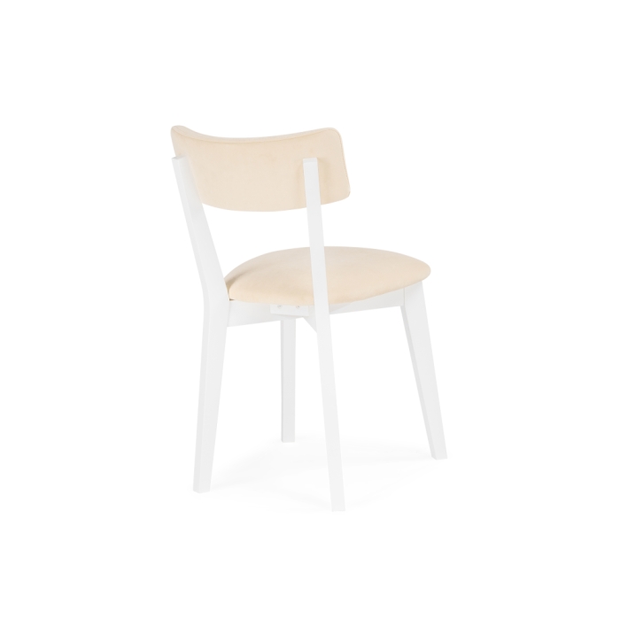 Деревянный стул Гилмар бежевый велюр / белый