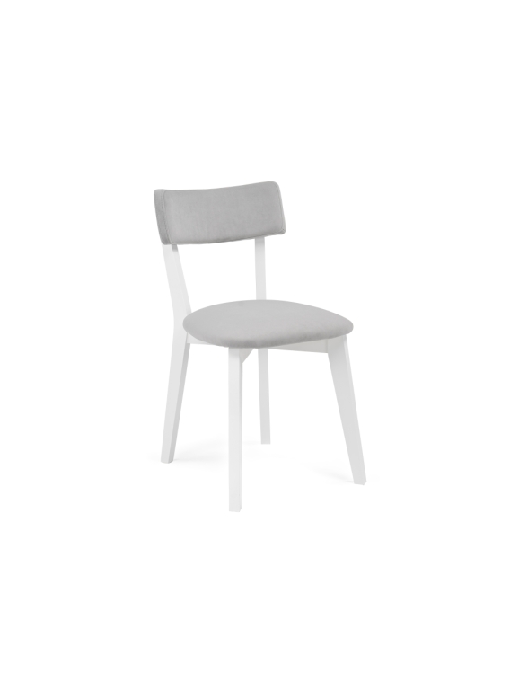 Деревянный стул Гилмар серый велюр / белый