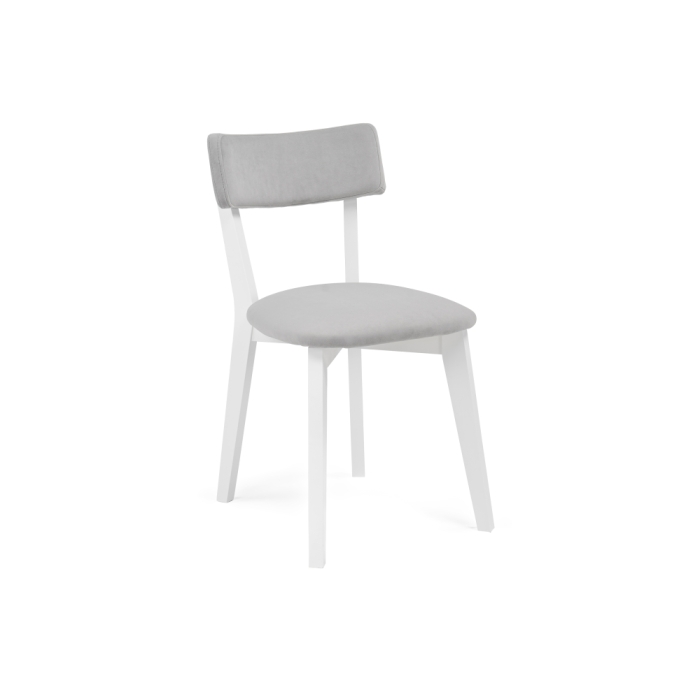 Деревянный стул Гилмар серый велюр / белый